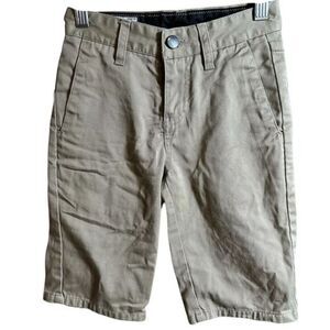 EUC Volcom Boys Khaki Shorts School Uniform Casual/Dress Chino - Size Small/23